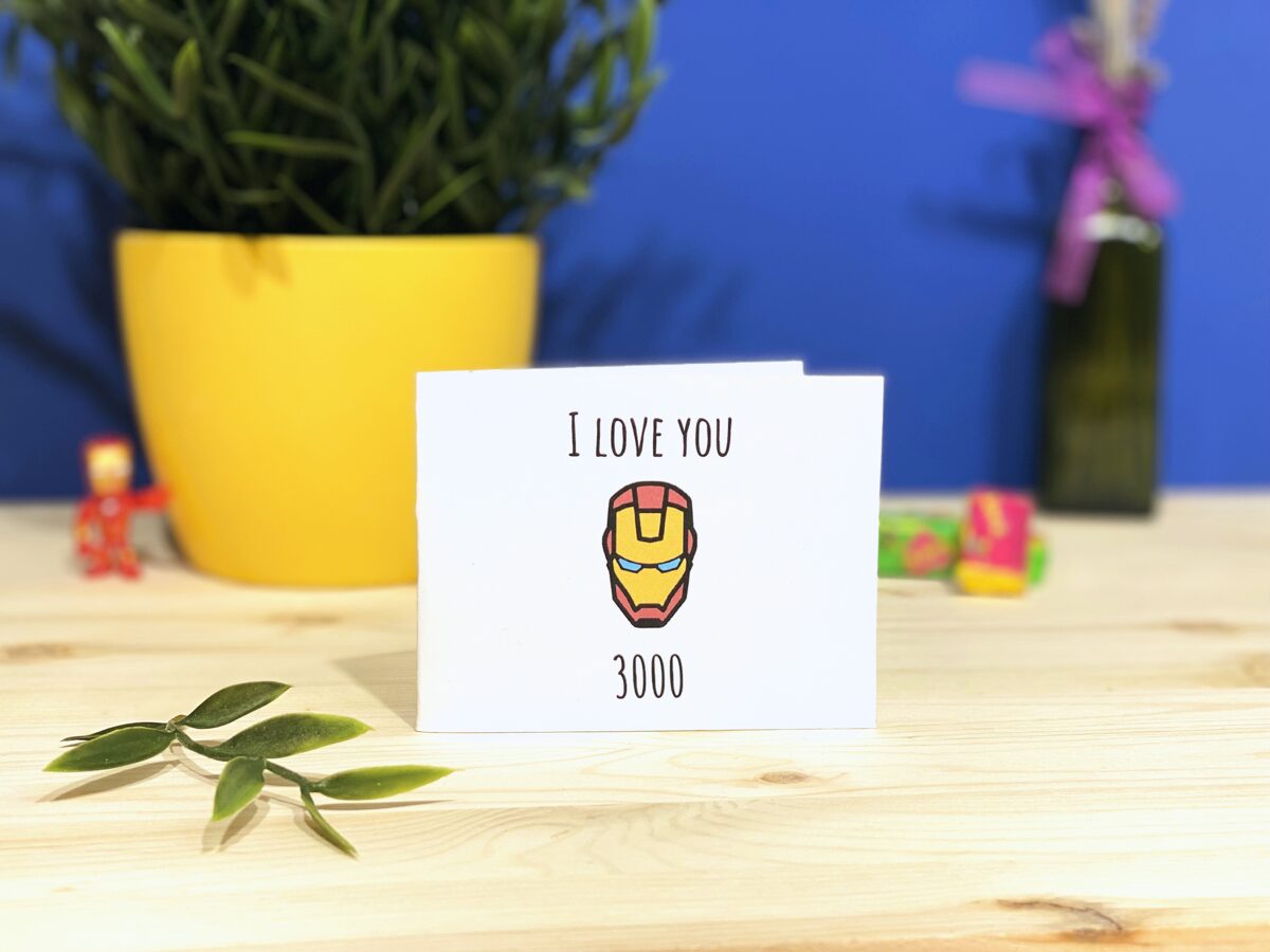 Mini kartīte "I love you 3000" (7x9cm)
