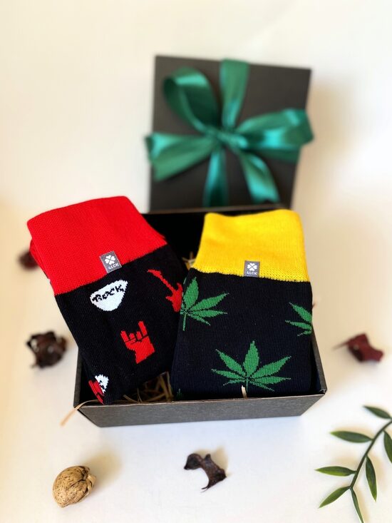 Foršo zeķu komplekts "Cannabis un Rock"