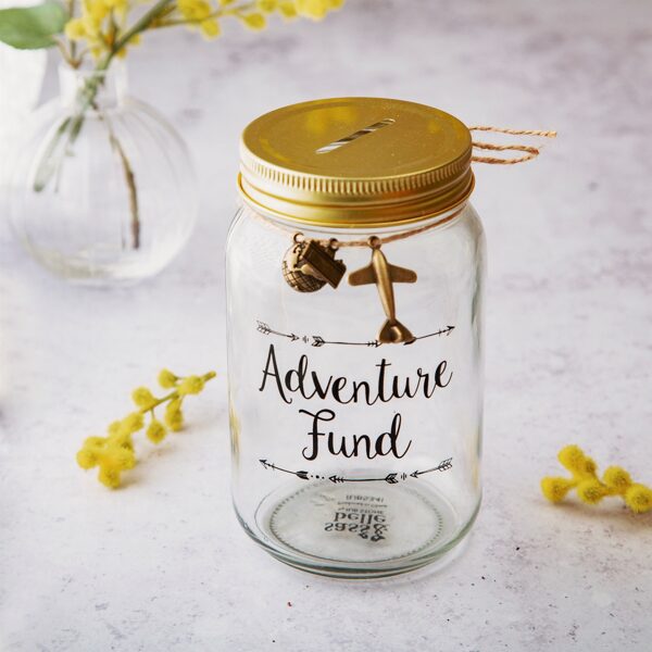 "Adventure fund" money jar