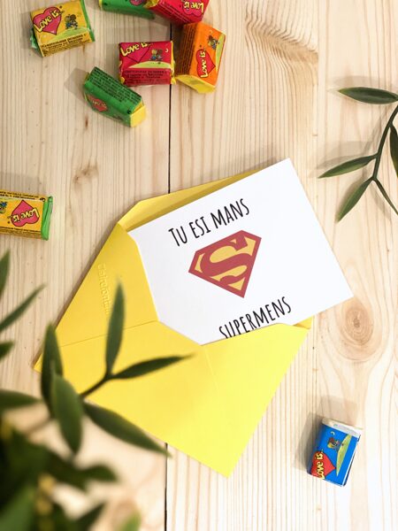 Mini kartīte "Tu esi mans supermens" (7x9cm)