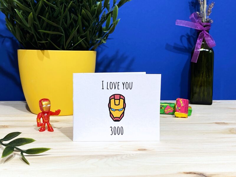 Mini kartīte "I love you 3000" (7x9cm)